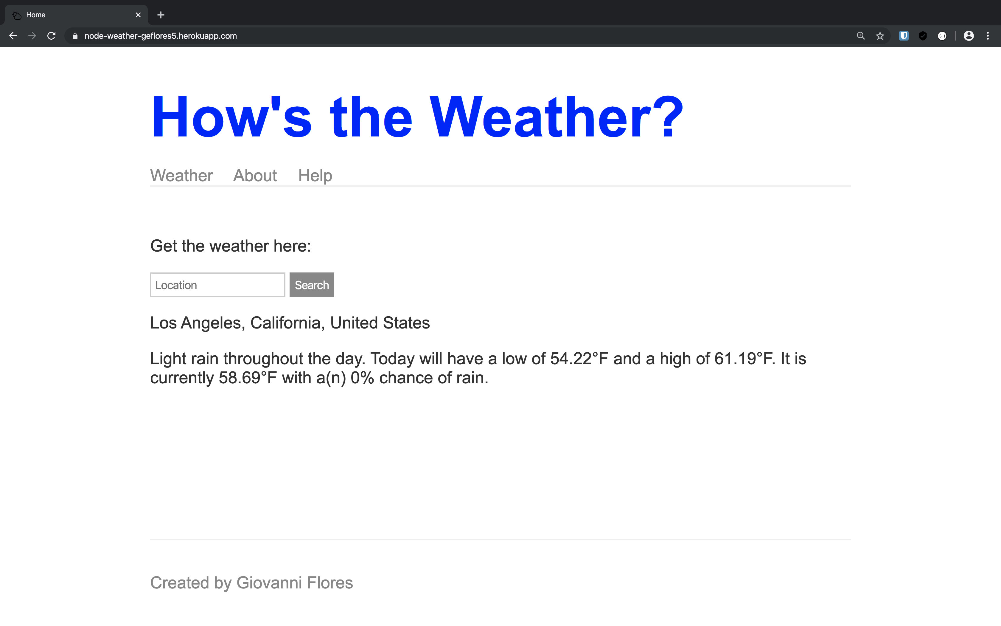Node Weather App